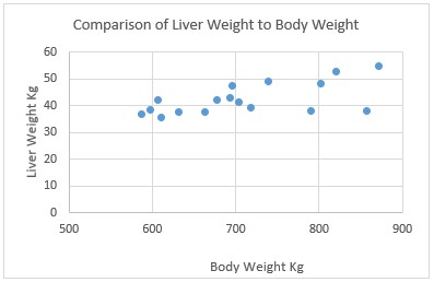 Ridgeway Research Ltd | Comparison of liver weight to body weight